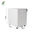 Factory supply 3 drawer movable Steel file cabinet / mobile drawer cabinet